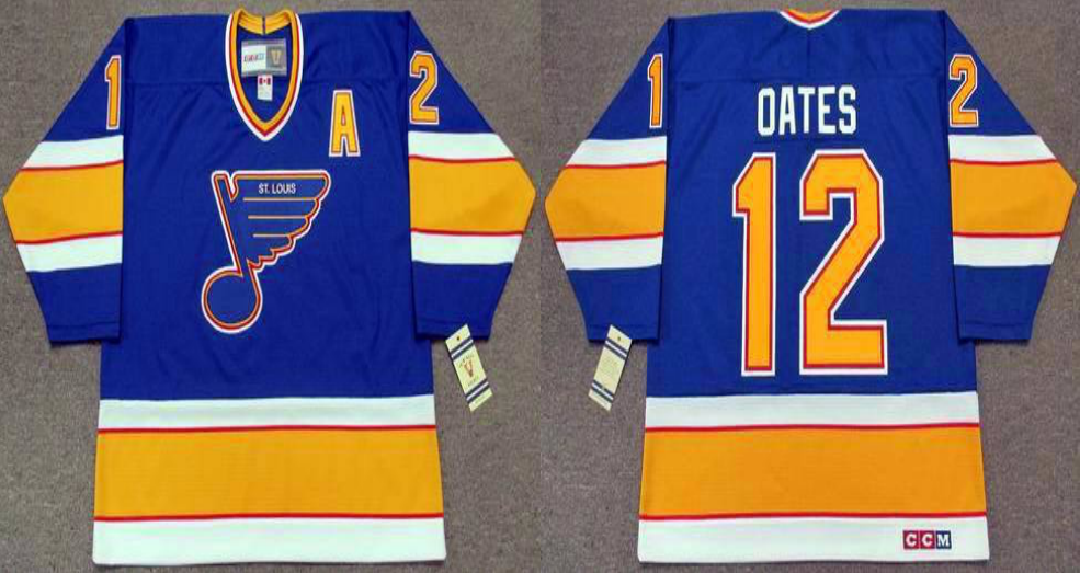 2019 Men St.Louis Blues #12 Oates blue CCM NHL jerseys